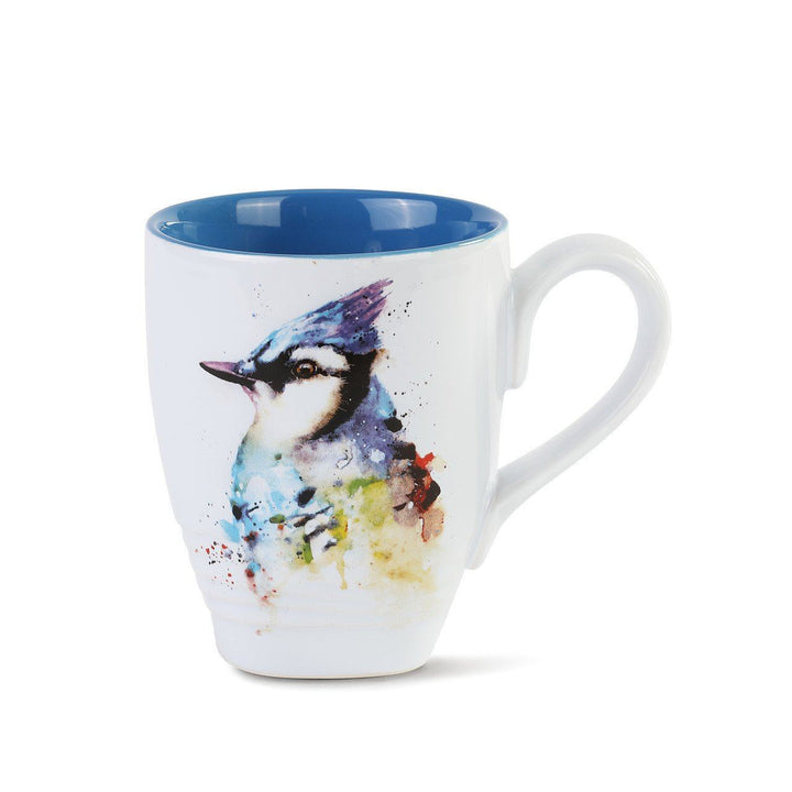One Coast - Demdaco Mug Blue Jay Watercolor Bird Mugs by Artist Dean Crouser -High Quality, Beautiful! *