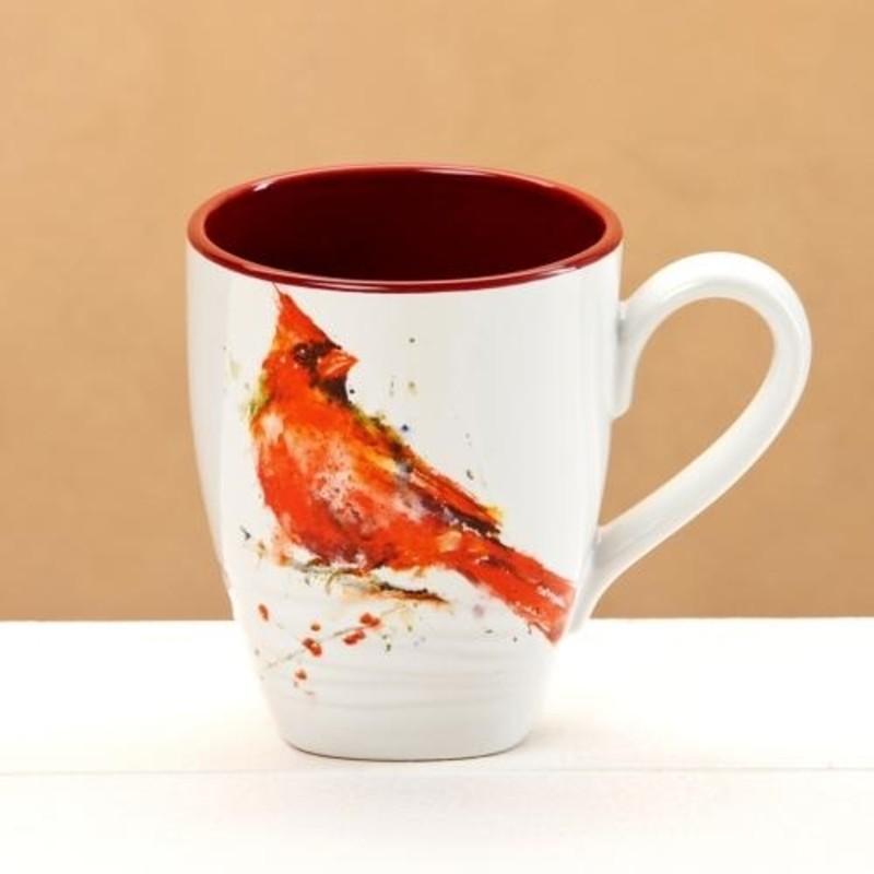 One Coast - Demdaco Mug Cardinal Watercolor Bird Mugs by Artist Dean Crouser -High Quality, Beautiful! *