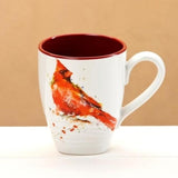 One Coast - Demdaco Mug Cardinal Watercolor Bird Mugs by Artist Dean Crouser -High Quality, Beautiful! *