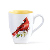One Coast - Demdaco Mug Spring Cardinal Watercolor Bird Mugs by Artist Dean Crouser -High Quality, Beautiful! *