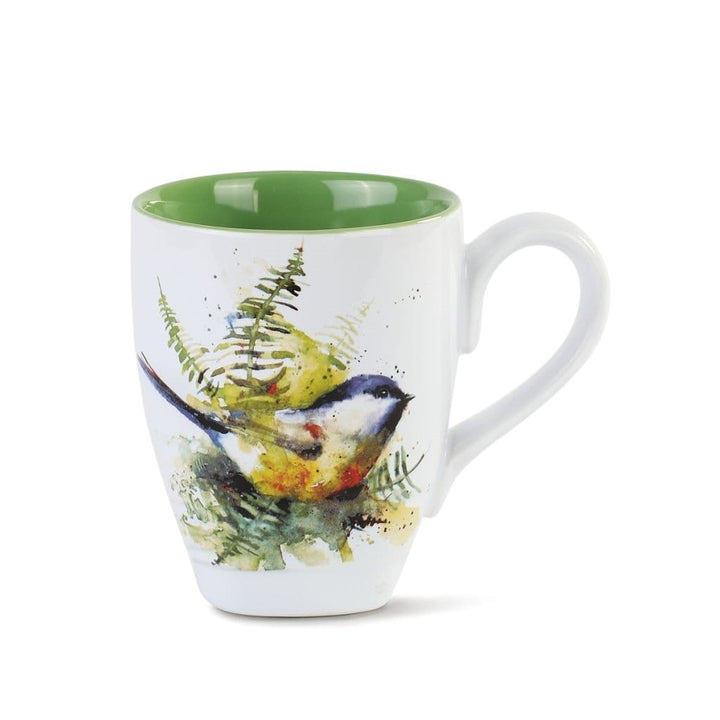 One Coast - Demdaco Mug Spring Chickadee Watercolor Bird Mugs by Artist Dean Crouser -High Quality, Beautiful! *