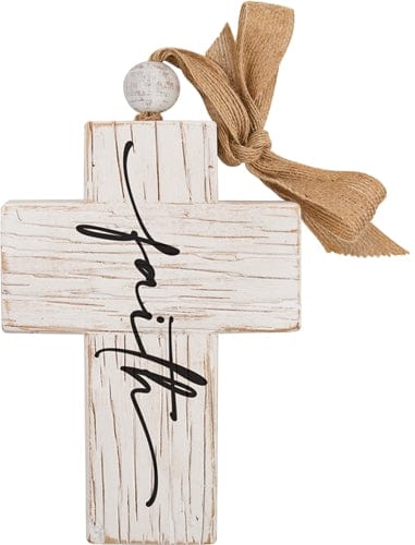 One Coast - P Graham Dunn Decor Wooden Look "Faith" Cross Decor by P Graham Dunn