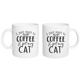 One Coast - P Graham Dunn Mugs I just want to Sip Coffee and Pet My Cat P Graham Dunn Pet Lovers Coffee Mug