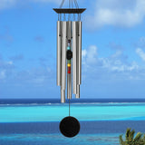 One Coast - Woodstock Chimes Chime Chakra Chime - Seven Stones, Large, Black Woodstock Chimes