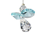 One Coast - Woodstock Chimes Decor Aquamarine Crystal Guardian Angel Suncatchers in Birthstone Colors-Small