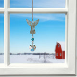 One Coast - Woodstock Chimes Decor Birthstone Guardian Angel Ornaments -12 Colors, Handmade Sparkling Crystals!*