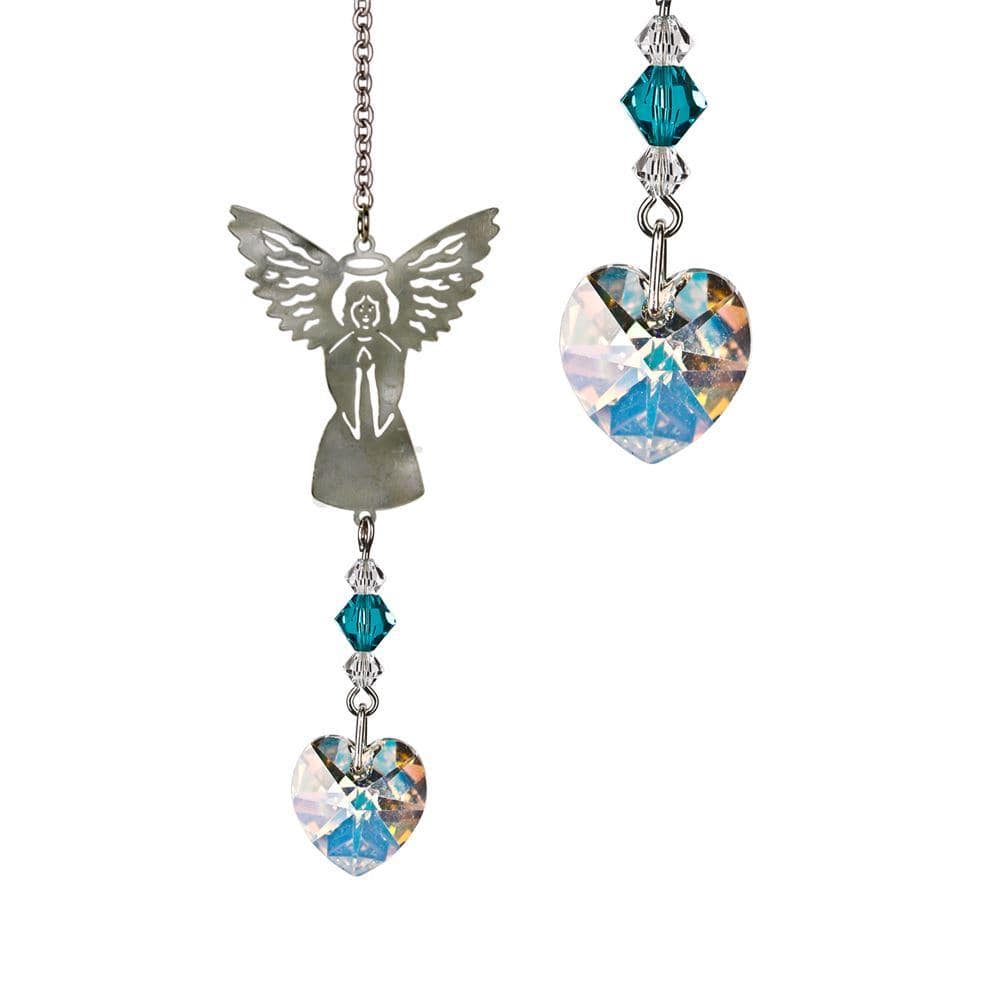 One Coast - Woodstock Chimes Decor Birthstone Guardian Angel Ornaments -12 Colors, Handmade Sparkling Crystals!*