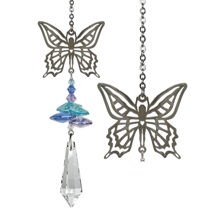 One Coast - Woodstock Chimes Decor Butterfly Butterfly, Dragon Fly, Bee & Monarch BUTTERFLY Nature Suncatchers-CRYSTAL FANTASY™ *
