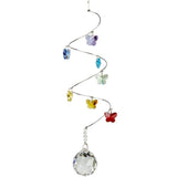 One Coast - Woodstock Chimes Decor Butterfly/Med Ball Crystal Spiral Rainbow Butterflies Suncatchers