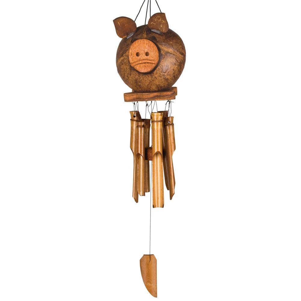 One Coast - Woodstock Chimes Decor Coco Pig Bamboo Chimes by Woodstock Chimes