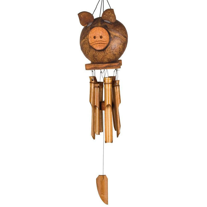 One Coast - Woodstock Chimes Decor Coco Pig Bamboo Chimes by Woodstock Chimes