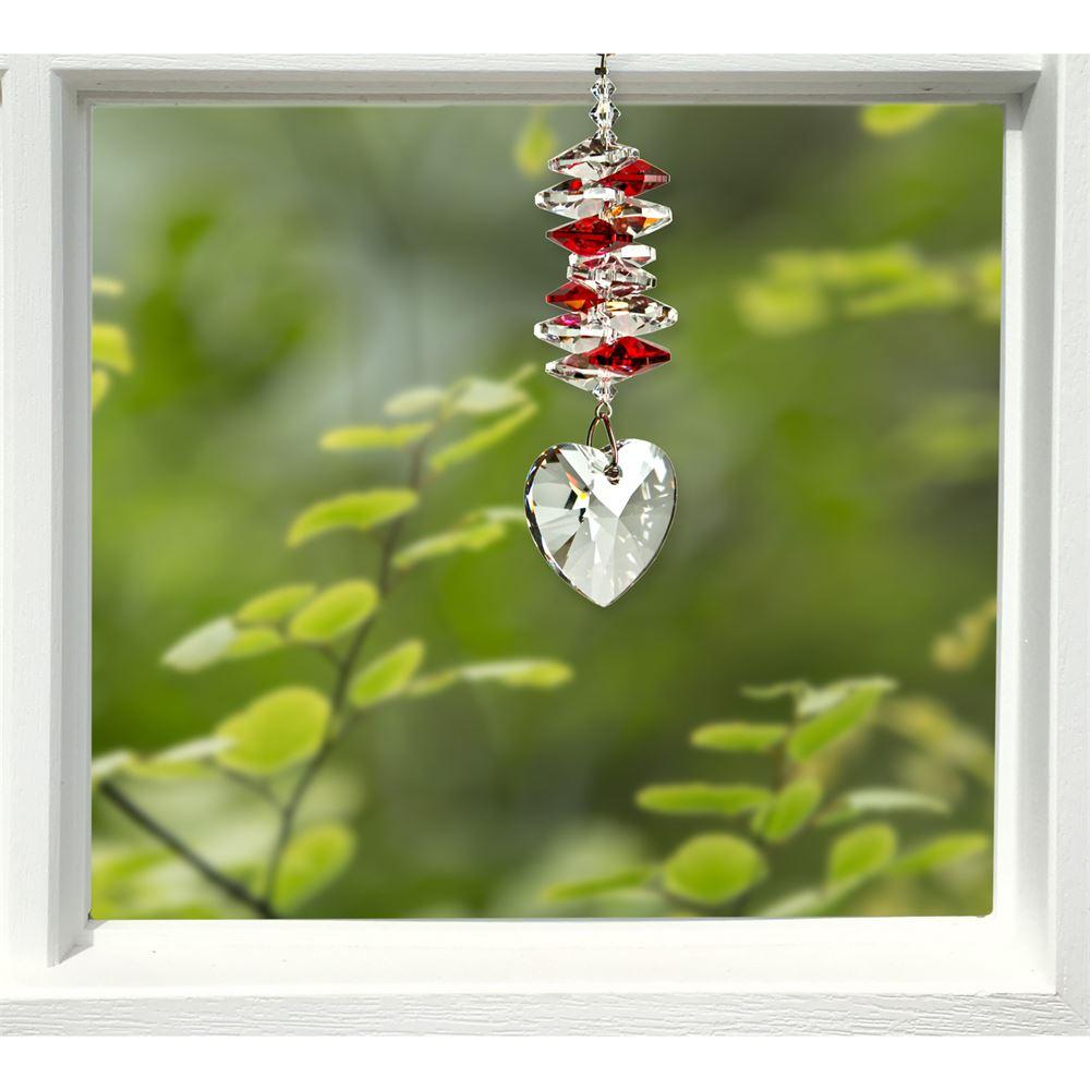 One Coast - Woodstock Chimes Decor Crystal Cascade - Heart & Ice Suncatchers