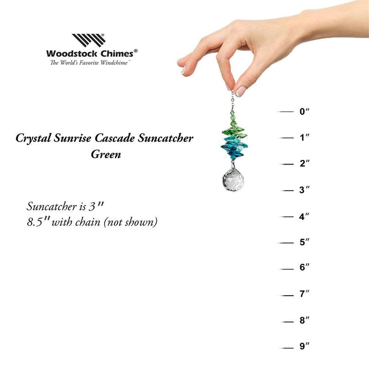 One Coast - Woodstock Chimes Decor Crystal Cascades- Moonlight Blue & Rainbow Sun Catchers Rainbowmakers
