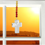 One Coast - Woodstock Chimes Decor Crystal Cross Rainbow Maker/Suncatcher