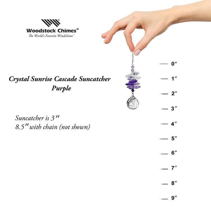 One Coast - Woodstock Chimes Decor Crystal Sunrise Cascade Suncatchers-Green, Pink, Purple Sparkling Splendor!*