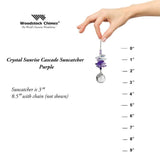 One Coast - Woodstock Chimes Decor Crystal Sunrise Cascade Suncatchers-Green, Pink, Purple Sparkling Splendor!*