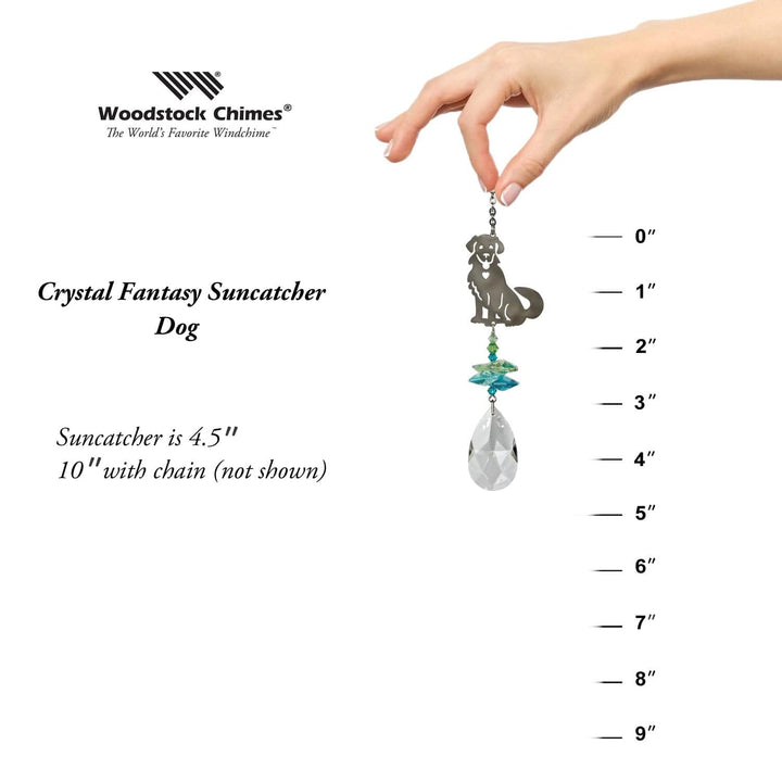 One Coast - Woodstock Chimes Decor Dog Suncatcher-Crystal Fantasy