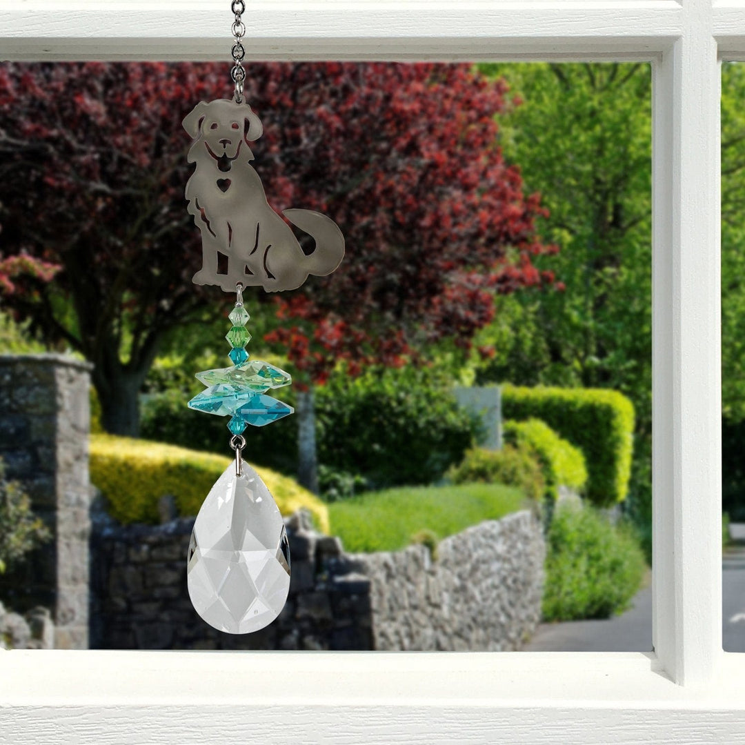 One Coast - Woodstock Chimes Decor Dog Suncatcher-Crystal Fantasy