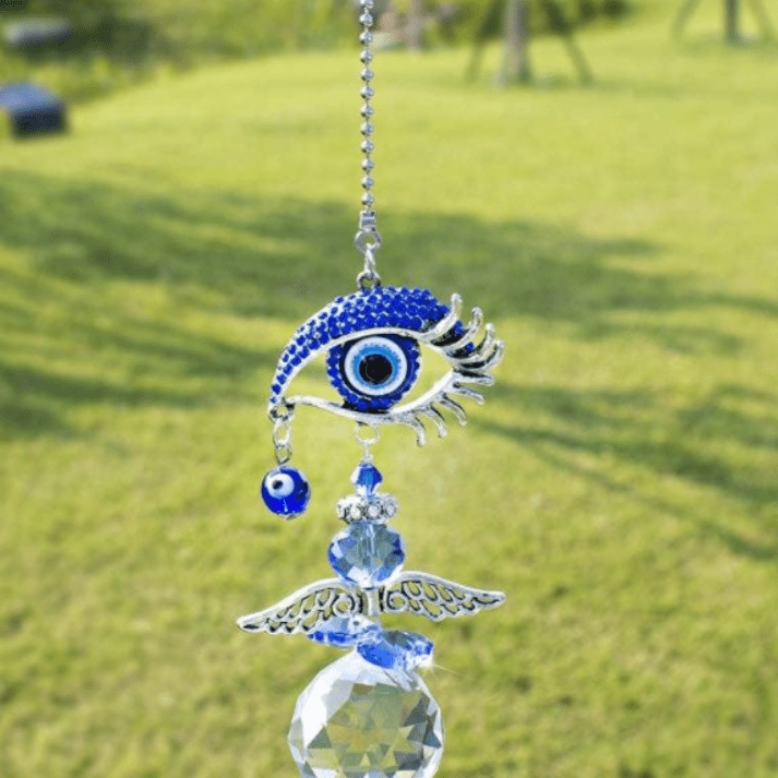 One Coast - Woodstock Chimes Decor Evil Eye Large Crystal Fantasy Suncatcher Collection:  Hummer, Butterfly MORE*