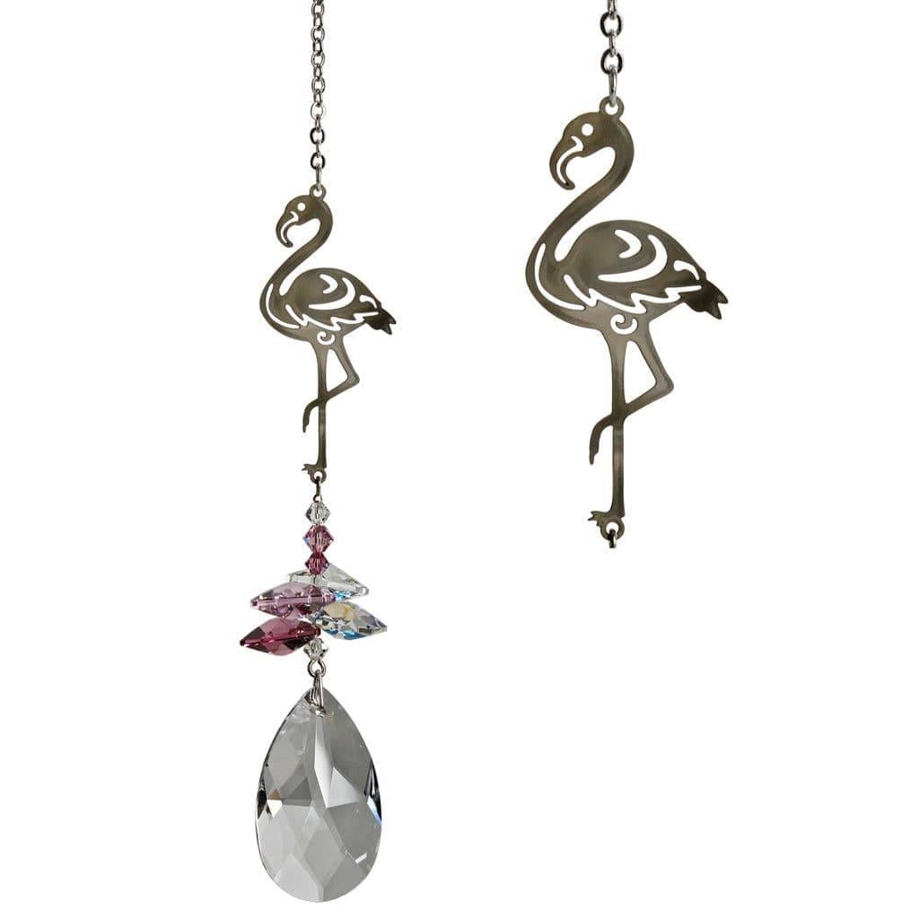 One Coast - Woodstock Chimes Decor Flamingo Bird Crystal Fantasy Suncatchers-Cardinal, Hummingbird, Flamingo, Owl, Songbird*