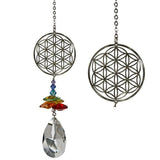 One Coast - Woodstock Chimes Decor Flower of Life Crystal Fantasy Suncatchers- Angel, Fairy, Winged Heart, Tree of Life, Rose*