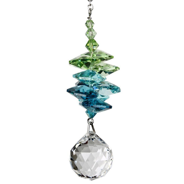 One Coast - Woodstock Chimes Decor Green Crystal Sunrise Cascade Suncatchers-Green, Pink, Purple Sparkling Splendor!*