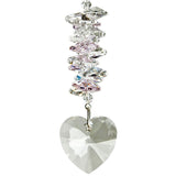 One Coast - Woodstock Chimes Decor Heart/Rose Crystal Cascade - Heart & Ice Suncatchers