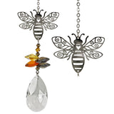 One Coast - Woodstock Chimes Decor Honey Bee Butterfly, Dragon Fly, Bee & Monarch BUTTERFLY Nature Suncatchers-CRYSTAL FANTASY™ *