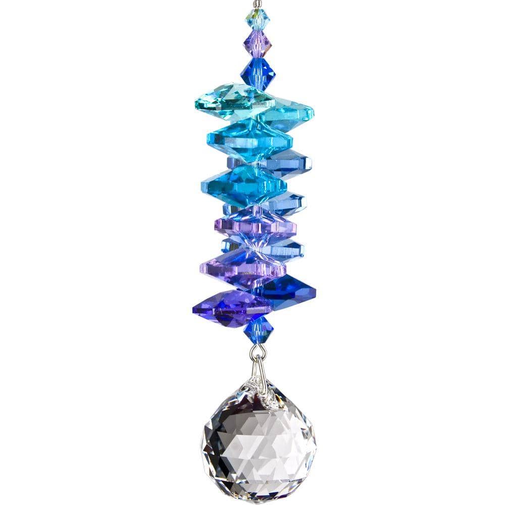 One Coast - Woodstock Chimes Decor Moonlight - Ball Crystal Cascades- Moonlight Blue & Rainbow Sun Catchers Rainbowmakers