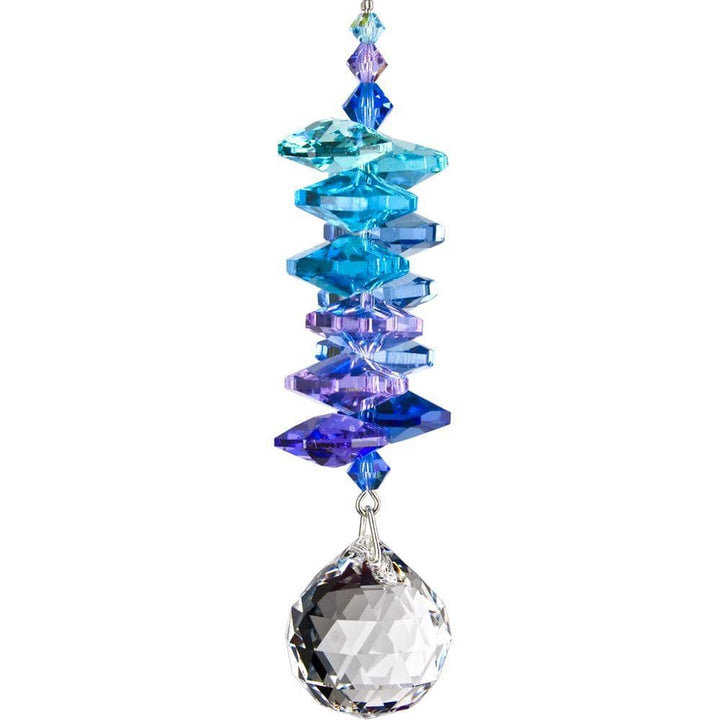 One Coast - Woodstock Chimes Decor Moonlight - Ball Crystal Cascades- Moonlight Blue & Rainbow Sun Catchers Rainbowmakers