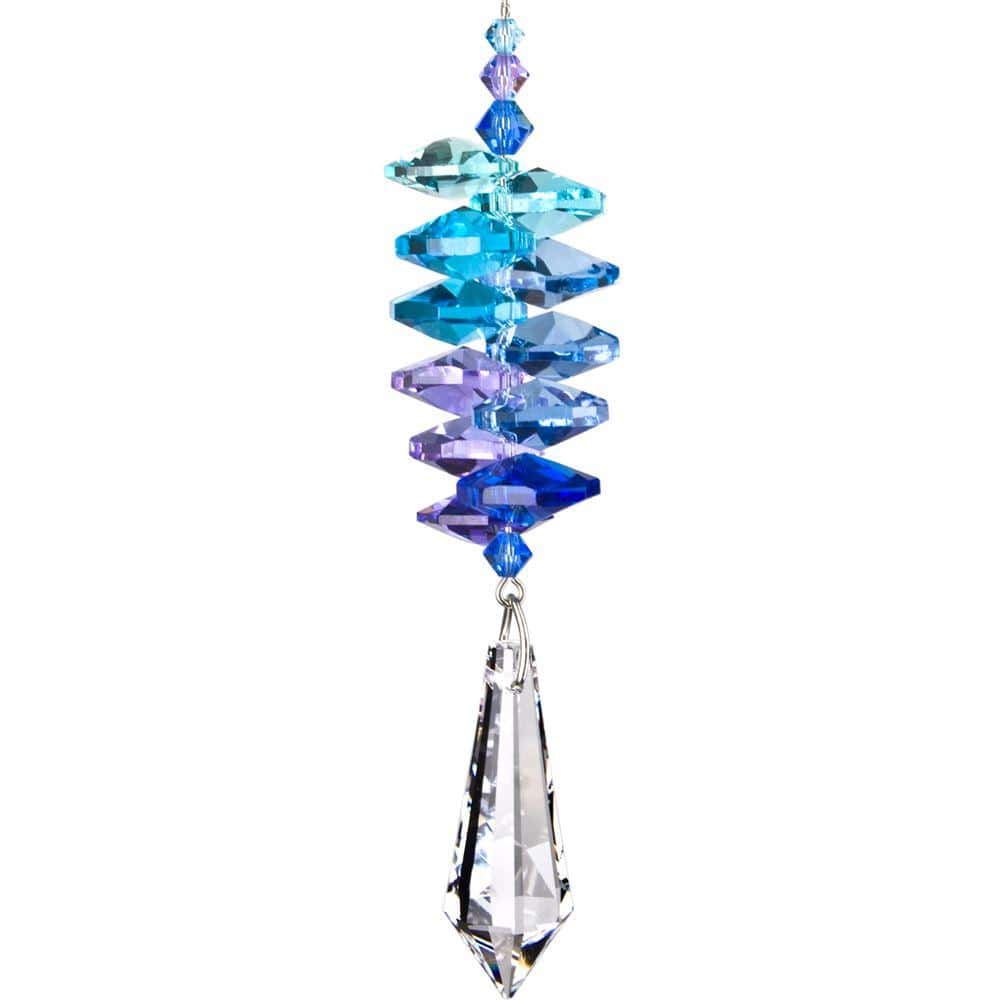 One Coast - Woodstock Chimes Decor Moonlight - Icicle Crystal Cascades- Moonlight Blue & Rainbow Sun Catchers Rainbowmakers