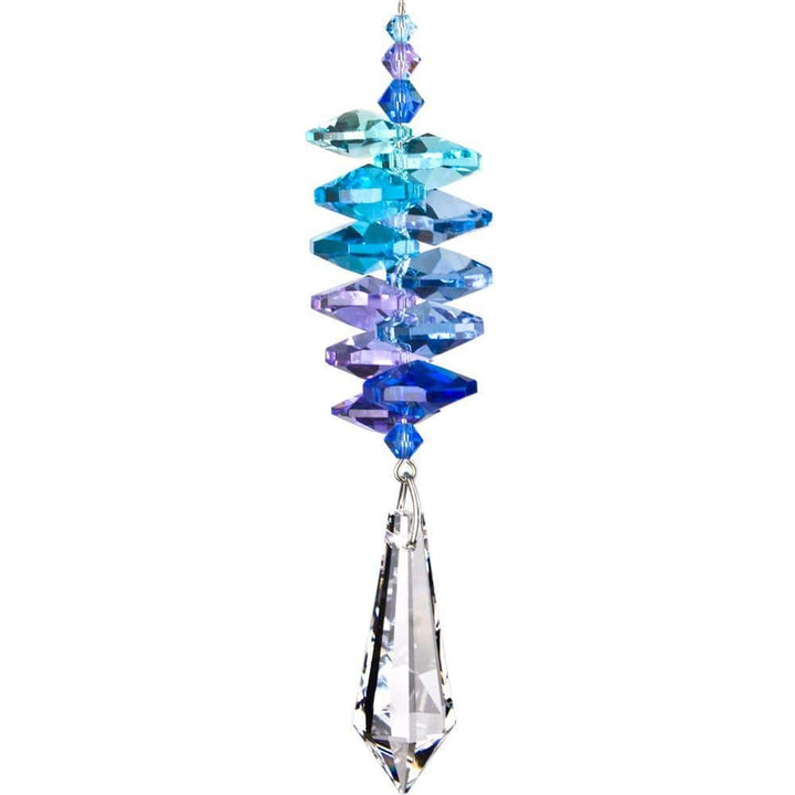One Coast - Woodstock Chimes Decor Moonlight - Icicle Crystal Cascades- Moonlight Blue & Rainbow Sun Catchers Rainbowmakers