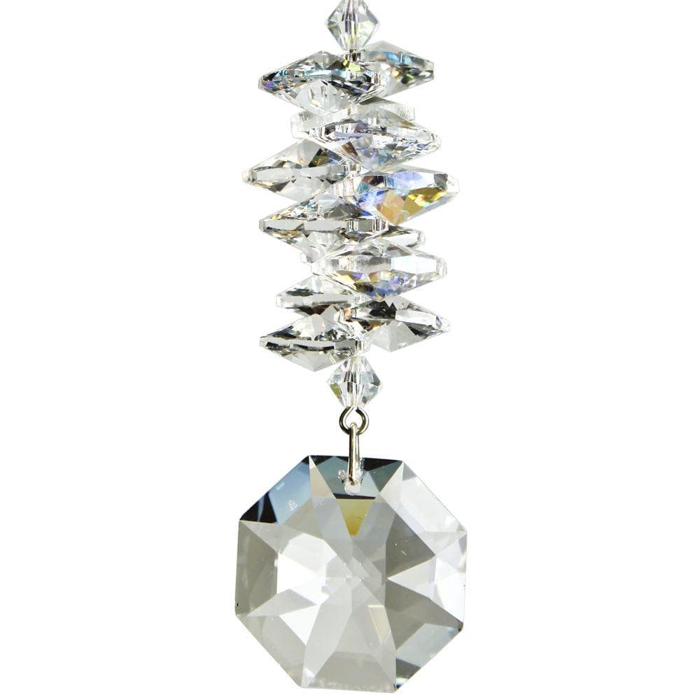 One Coast - Woodstock Chimes Decor Octagon Crystal Cascade - Heart & Ice Suncatchers
