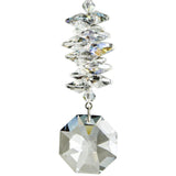 One Coast - Woodstock Chimes Decor Octagon Crystal Cascade - Heart & Ice Suncatchers