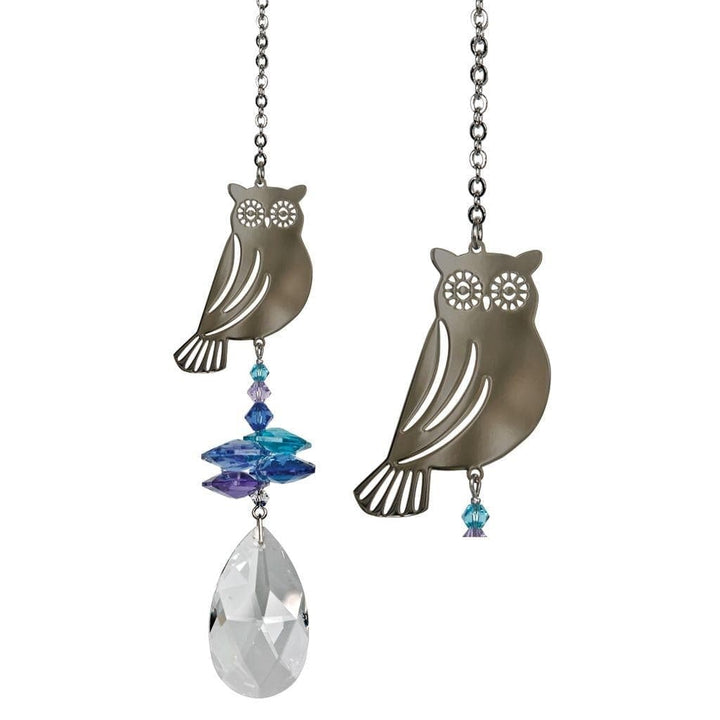 One Coast - Woodstock Chimes Decor Owl OUT OF STOCK Bird Crystal Fantasy Suncatchers-Cardinal, Hummingbird, Flamingo, Owl, Songbird*