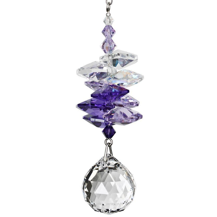 One Coast - Woodstock Chimes Decor Purple Crystal Sunrise Cascade Suncatchers-Green, Pink, Purple Sparkling Splendor!*