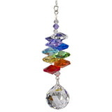 One Coast - Woodstock Chimes Decor Rainbow - Ball Crystal Cascades- Moonlight Blue & Rainbow Sun Catchers Rainbowmakers