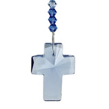 One Coast - Woodstock Chimes Decor Sapphire Crystal Cross Rainbow Maker/Suncatcher