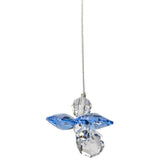 One Coast - Woodstock Chimes Decor Sapphire Crystal Guardian Angel Suncatchers in Birthstone Colors-Small