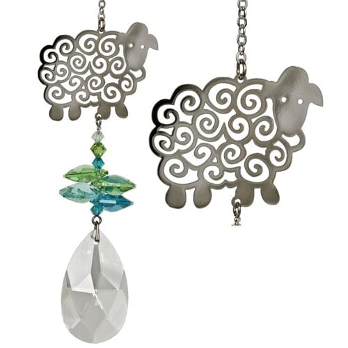 One Coast - Woodstock Chimes Decor Sheep FAVORITE Farm Animals as Beautiful Suncatchers! Crystal Fantasy*