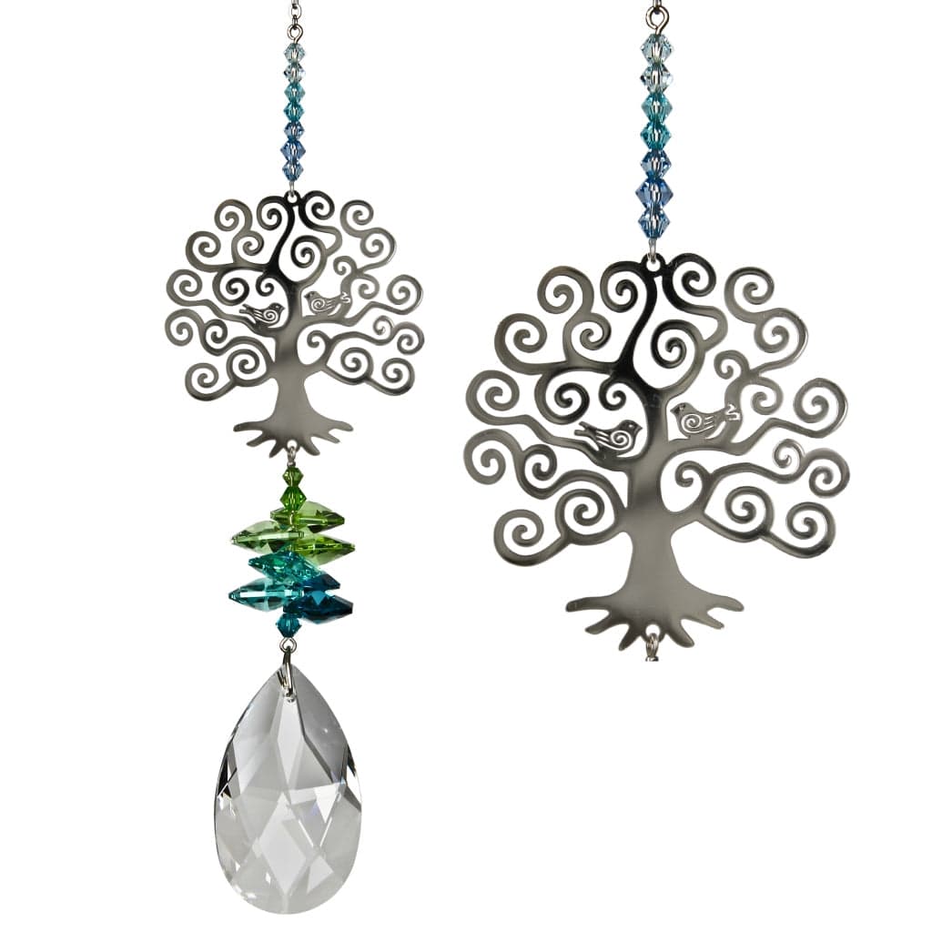 One Coast - Woodstock Chimes Decor Tree of Life Large Crystal Fantasy Suncatcher Collection:  Hummer, Butterfly MORE*