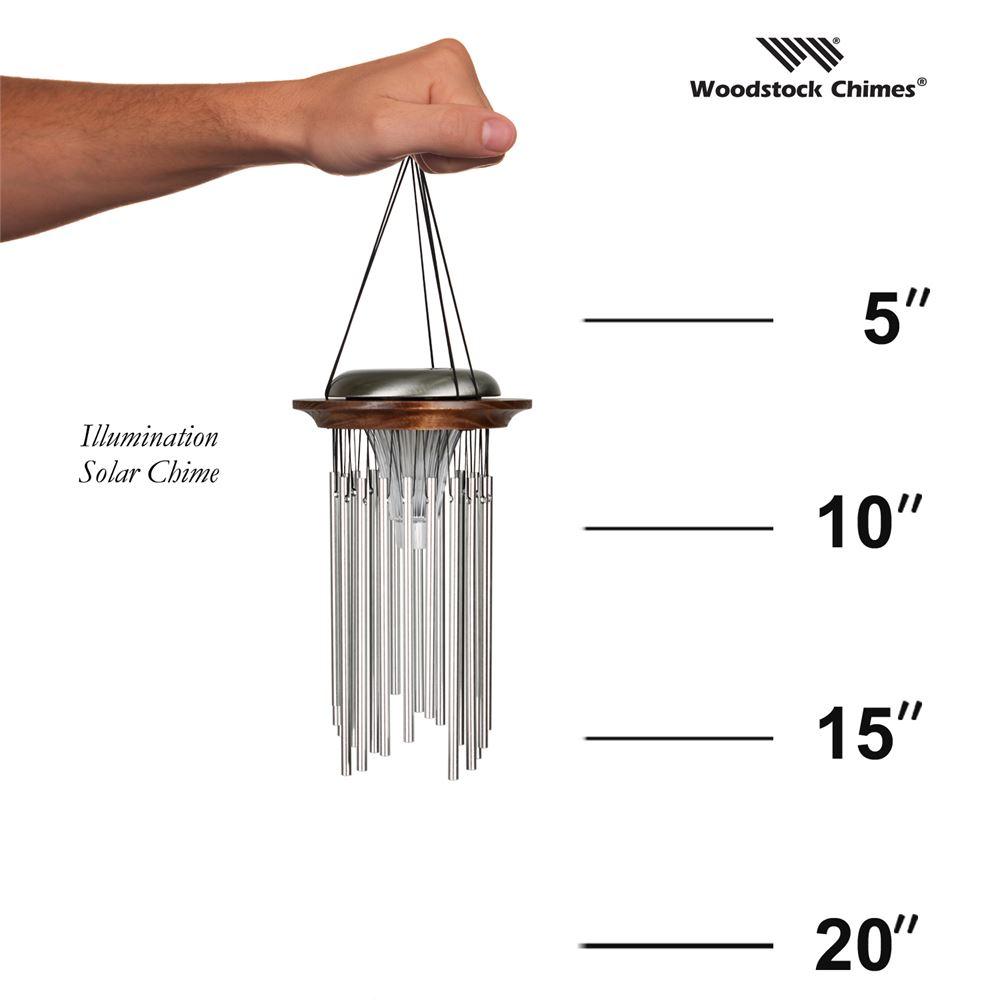 One Coast - Woodstock Chimes Gifts For the Home Bronze Bronze Solar Windchimes-Glow in the Dark while Making Beautiful Music in the Evenings*