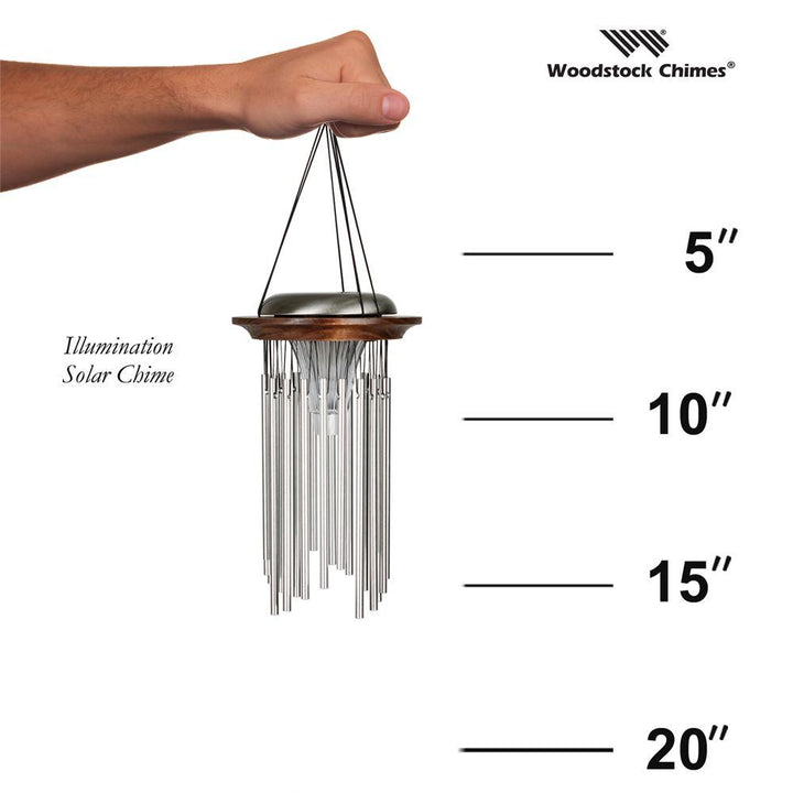 One Coast - Woodstock Chimes Gifts For the Home Bronze Bronze Solar Windchimes-Glow in the Dark while Making Beautiful Music in the Evenings*