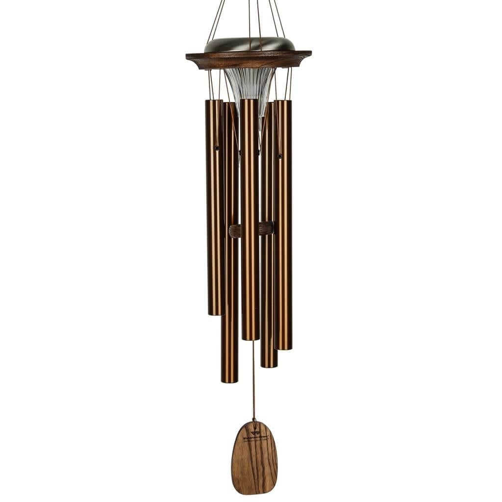One Coast - Woodstock Chimes Gifts For the Home Bronze Lrg Bronze Solar Windchimes-Glow in the Dark while Making Beautiful Music in the Evenings*