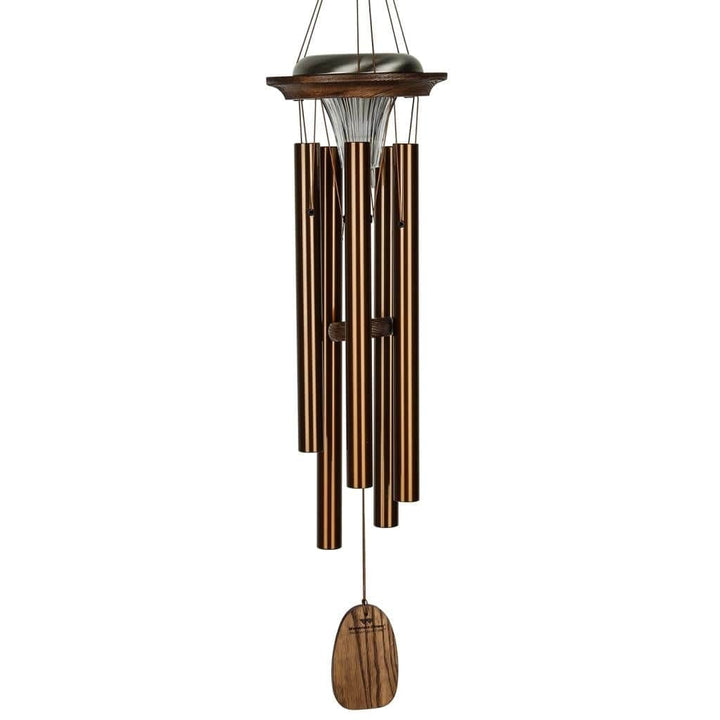 One Coast - Woodstock Chimes Gifts For the Home Bronze Lrg Bronze Solar Windchimes-Glow in the Dark while Making Beautiful Music in the Evenings*