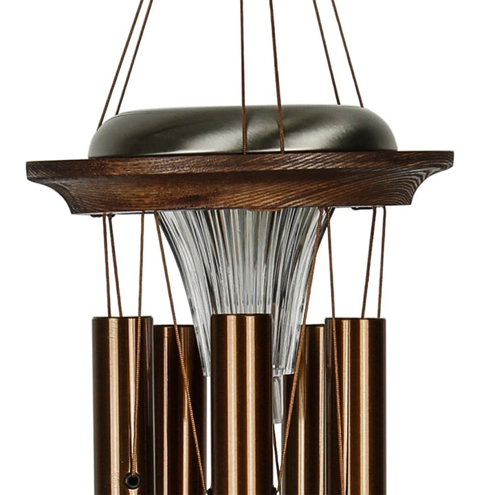 One Coast - Woodstock Chimes Gifts For the Home Bronze Lrg Bronze Solar Windchimes-Glow in the Dark while Making Beautiful Music in the Evenings*