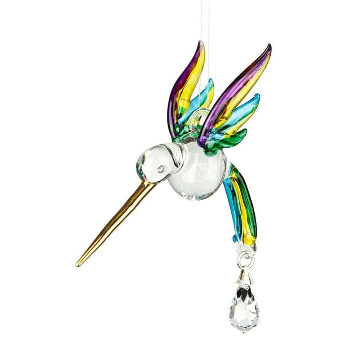 One Coast - Woodstock Chimes Gifts For the Home Fantasy Glass Crystal Suncatchers-Eagle, Hummingbird, Songbird and Dragonfly