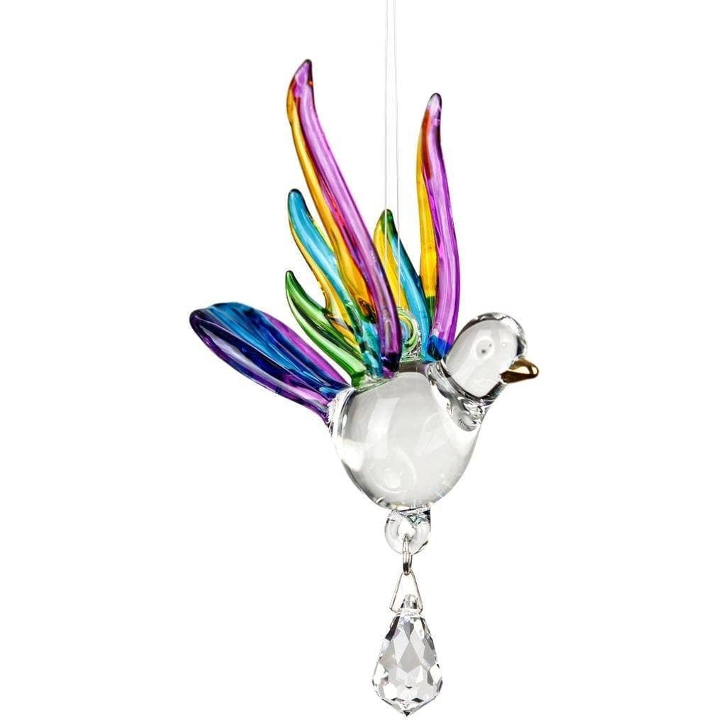 One Coast - Woodstock Chimes Gifts For the Home Fantasy Glass Crystal Suncatchers-Eagle, Hummingbird, Songbird and Dragonfly