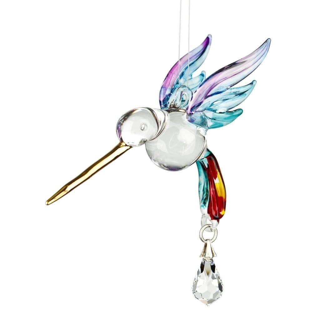One Coast - Woodstock Chimes Gifts For the Home Hummer-Summer-Rainbow Fantasy Glass Crystal Suncatchers-Eagle, Hummingbird, Songbird and Dragonfly