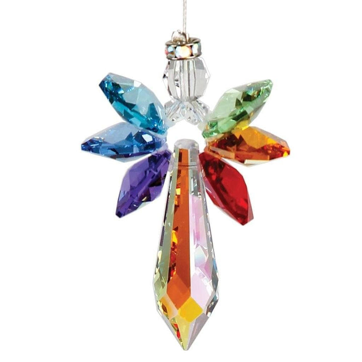 One Coast - Woodstock Chimes Gifts For the Home Rainbow Guardian Angel Crystal Suncatchers Large -Glorious Colors! Rainbow Makers